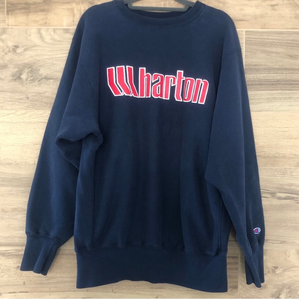 Vintage Champion Reverse Weave University of Pennsylvania Wharton Sweatshirt XL